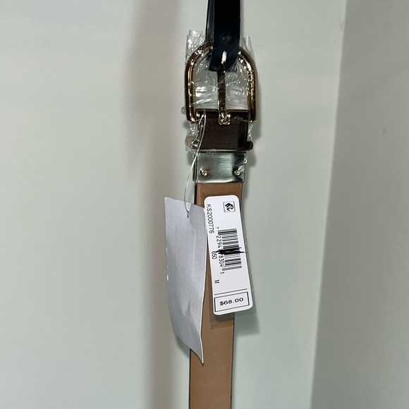 NWT Kate Spade Stitched Edge Genuine Leather Belt in Pink Size Medium - Picture 3 of 5